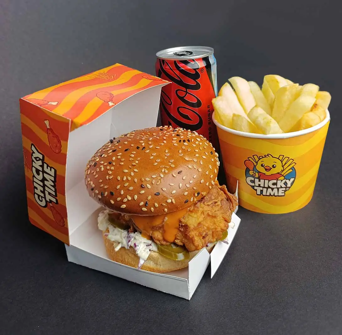 Chicky Time menu food presentation